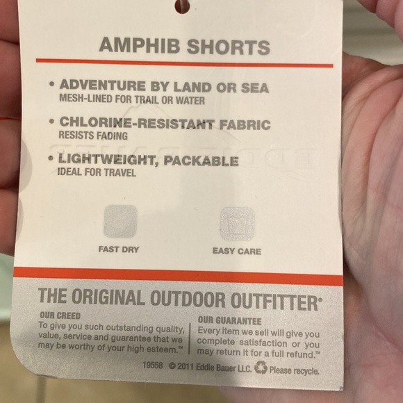 Eddie Bauer Amphib Shorts 3X- Orange - Picture 4 of 10